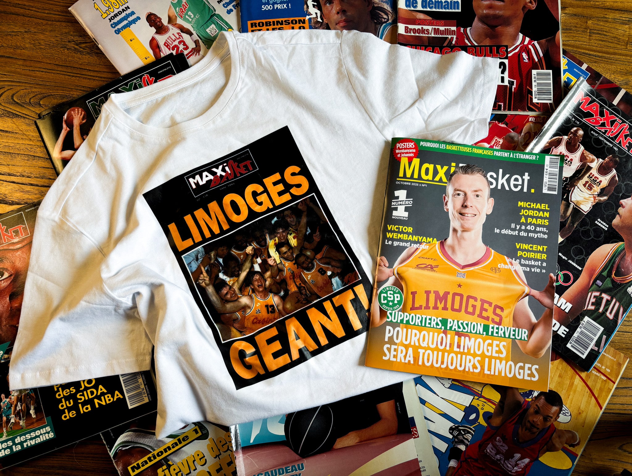Maxi Basket lance une couverture spéciale Limoges CSP et un t-shirt collector « Limoges Géant »